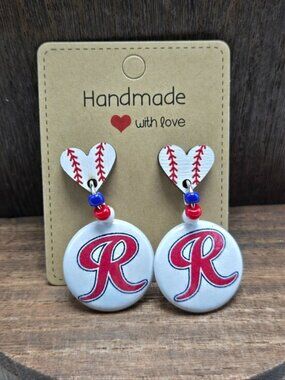 NWT Tacoma Rainiers Earrings Pierced Pacific Coast League AAA Minor Handmade